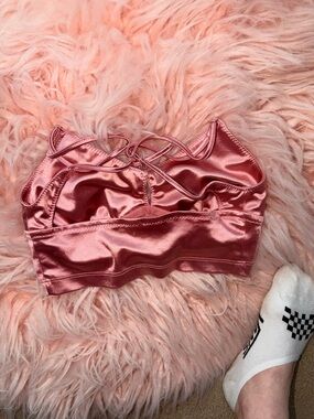 Banana Republic Satin Bralette in Rose Pink